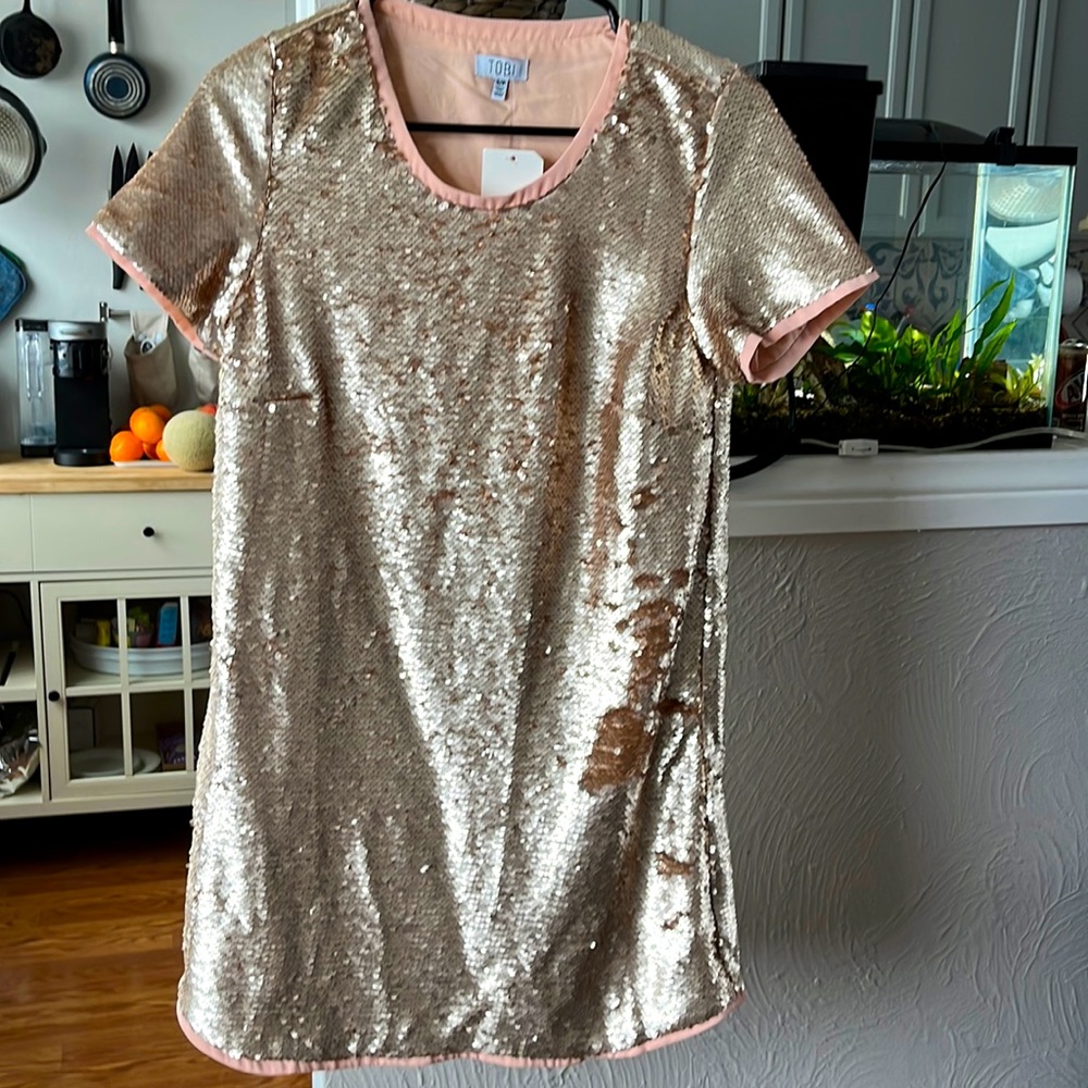 Rose Gold Sequin Dress